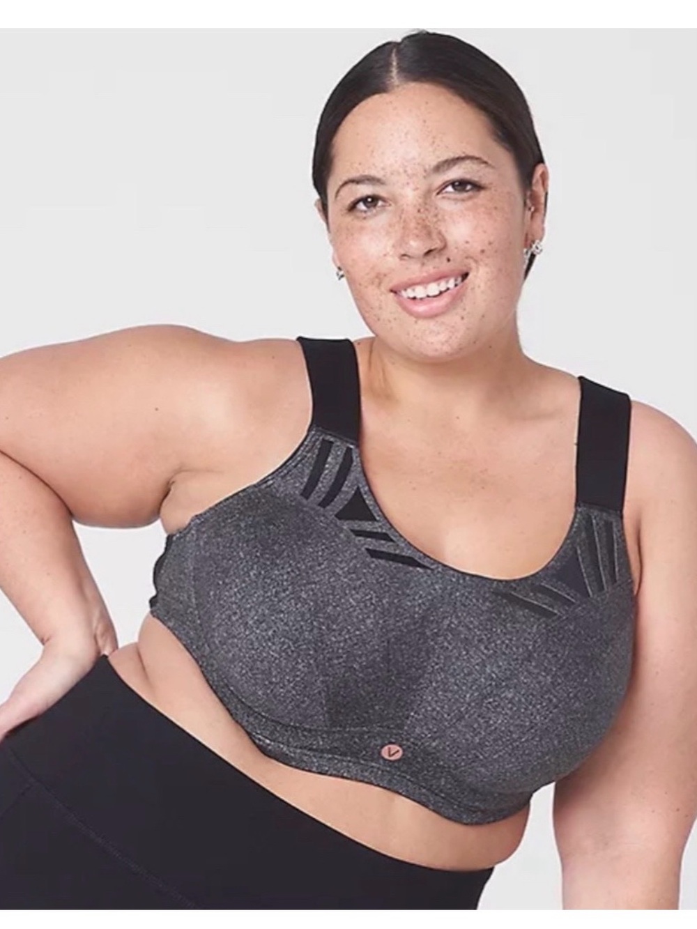 Livi 40H Sports Bra Gray Underwire High Impact Back Closure Lane Bryant NEW NWT